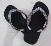Sandália #03 Preta com Strass