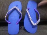 Sandália #10.1 Azul Royal com strass